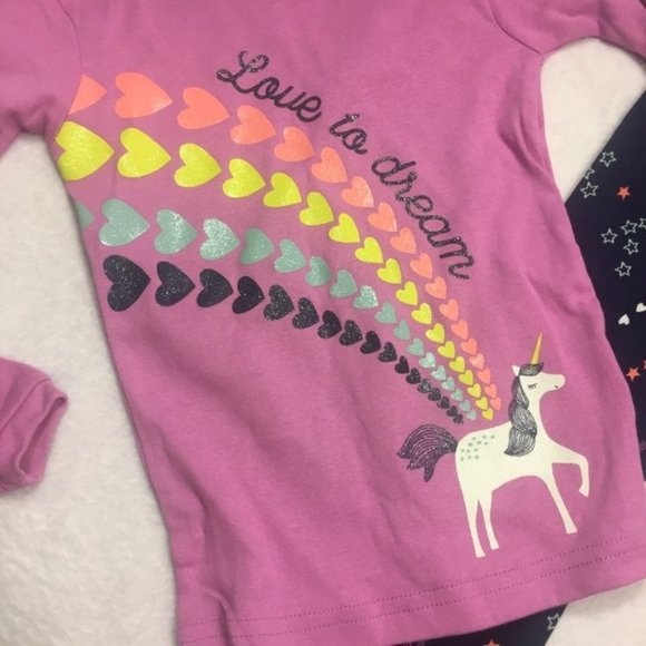 New carters unicorn pajamas 3T - Picture 2 of 3